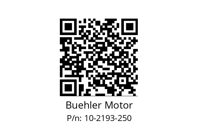   Buehler Motor 10-2193-250