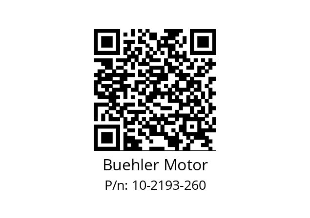   Buehler Motor 10-2193-260