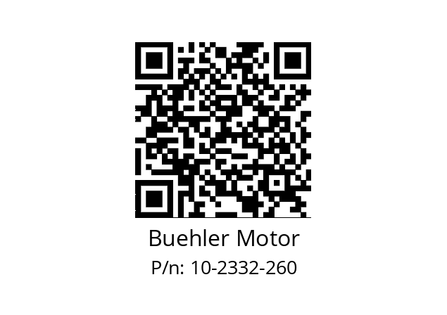   Buehler Motor 10-2332-260