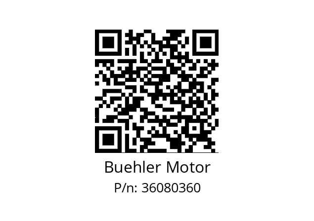   Buehler Motor 36080360