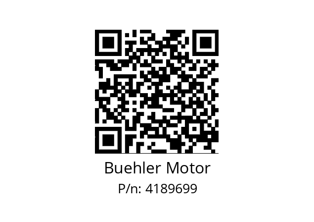   Buehler Motor 4189699