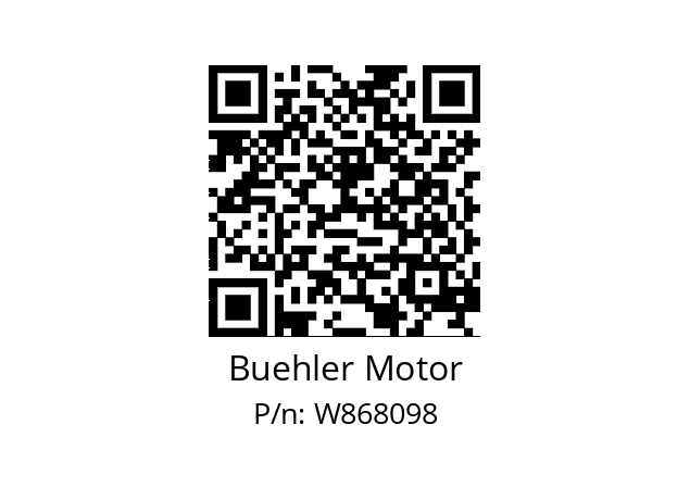   Buehler Motor W868098