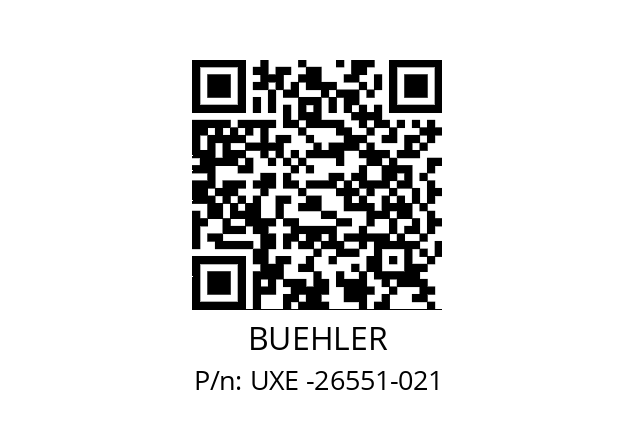   BUEHLER UXE -26551-021