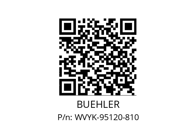   BUEHLER WVYK-95120-810