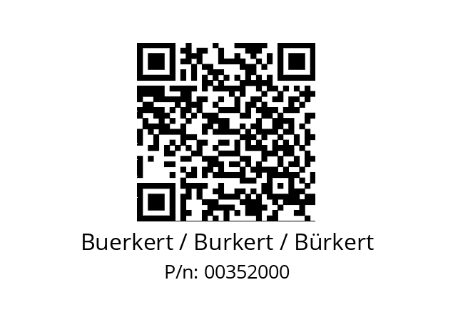   Buerkert / Burkert / Bürkert 00352000