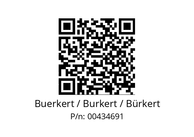   Buerkert / Burkert / Bürkert 00434691