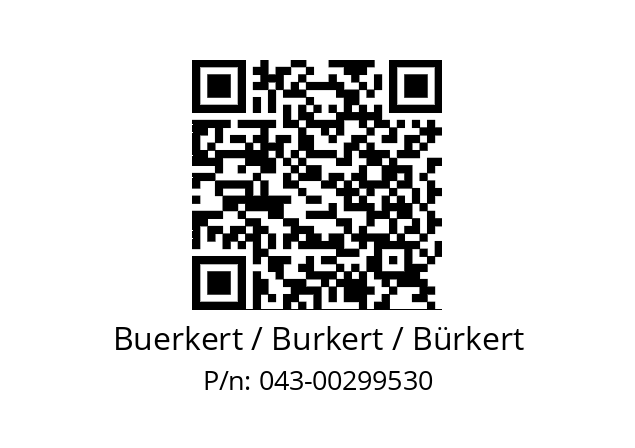   Buerkert / Burkert / Bürkert 043-00299530