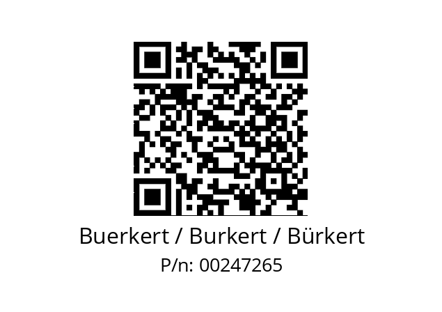   Buerkert / Burkert / Bürkert 00247265