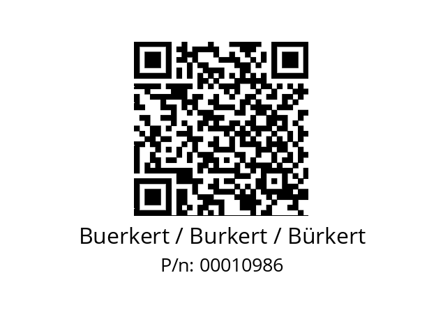   Buerkert / Burkert / Bürkert 00010986