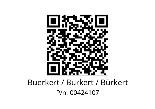   Buerkert / Burkert / Bürkert 00424107