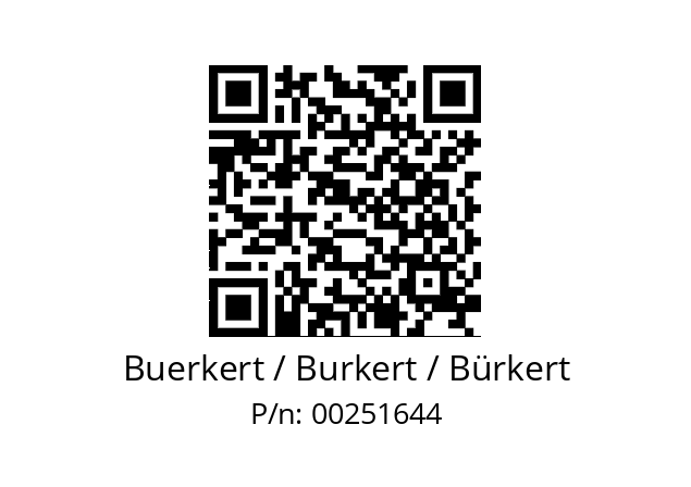   Buerkert / Burkert / Bürkert 00251644