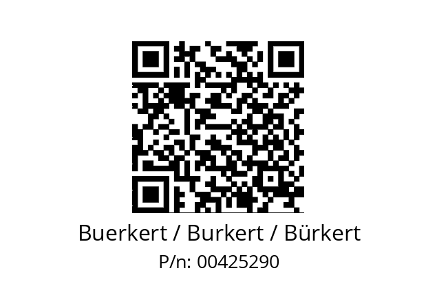   Buerkert / Burkert / Bürkert 00425290