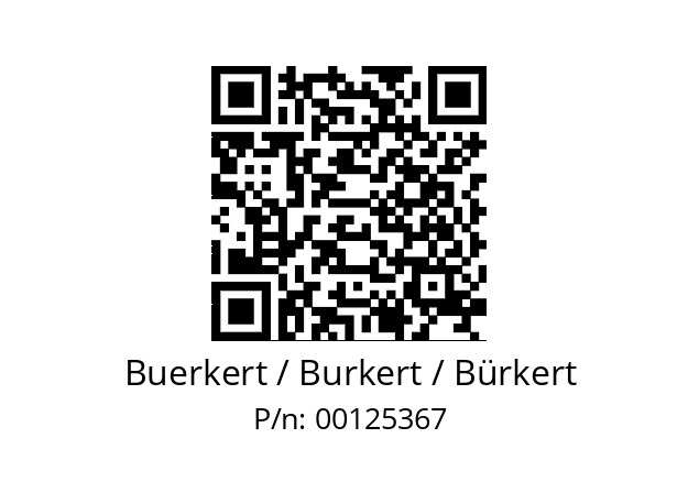   Buerkert / Burkert / Bürkert 00125367