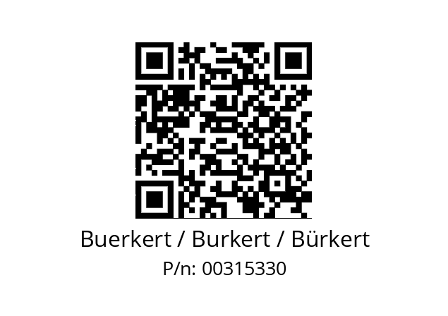   Buerkert / Burkert / Bürkert 00315330