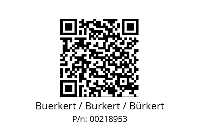   Buerkert / Burkert / Bürkert 00218953