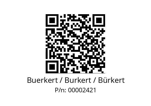   Buerkert / Burkert / Bürkert 00002421