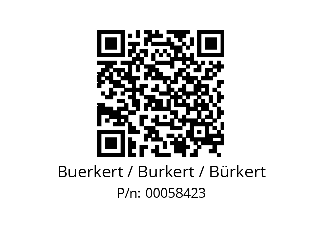   Buerkert / Burkert / Bürkert 00058423