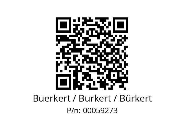   Buerkert / Burkert / Bürkert 00059273