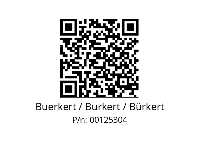   Buerkert / Burkert / Bürkert 00125304