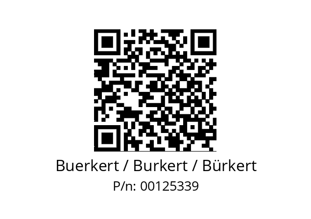   Buerkert / Burkert / Bürkert 00125339