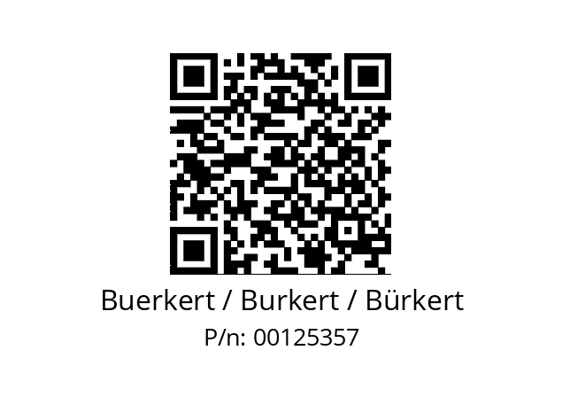   Buerkert / Burkert / Bürkert 00125357