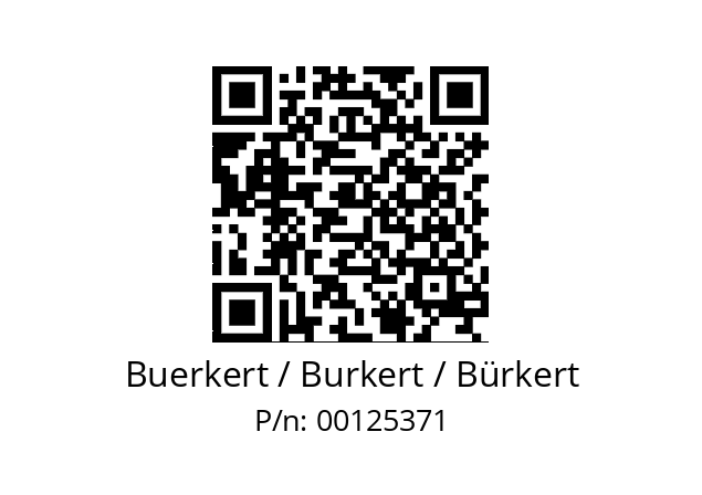   Buerkert / Burkert / Bürkert 00125371