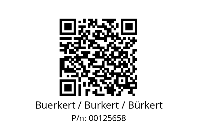   Buerkert / Burkert / Bürkert 00125658