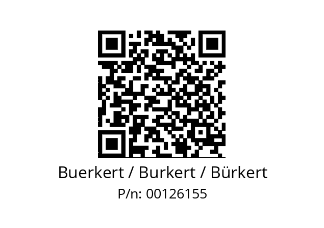   Buerkert / Burkert / Bürkert 00126155