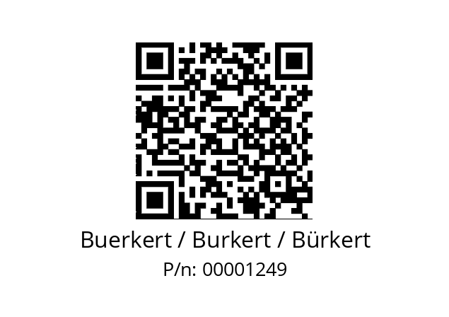   Buerkert / Burkert / Bürkert 00001249