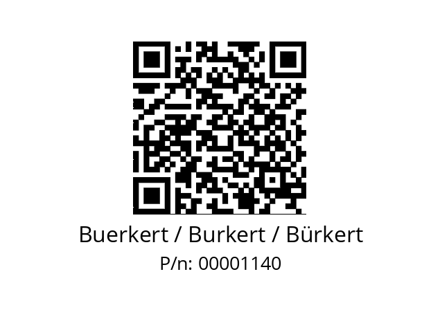   Buerkert / Burkert / Bürkert 00001140