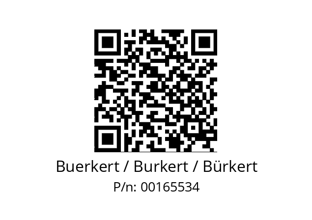   Buerkert / Burkert / Bürkert 00165534