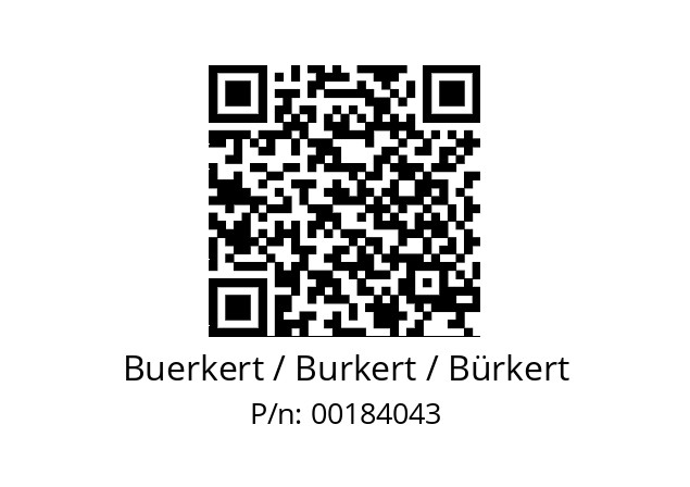   Buerkert / Burkert / Bürkert 00184043