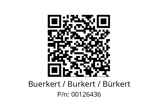   Buerkert / Burkert / Bürkert 00126436