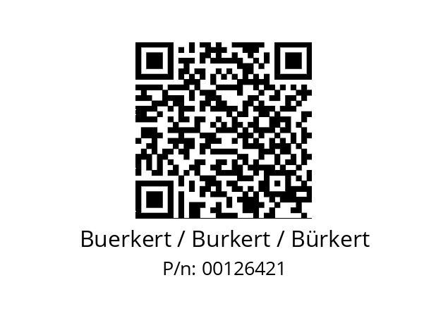   Buerkert / Burkert / Bürkert 00126421