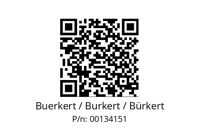   Buerkert / Burkert / Bürkert 00134151