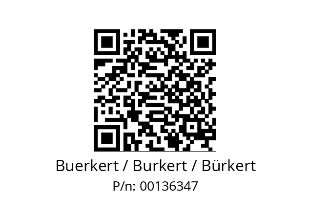   Buerkert / Burkert / Bürkert 00136347