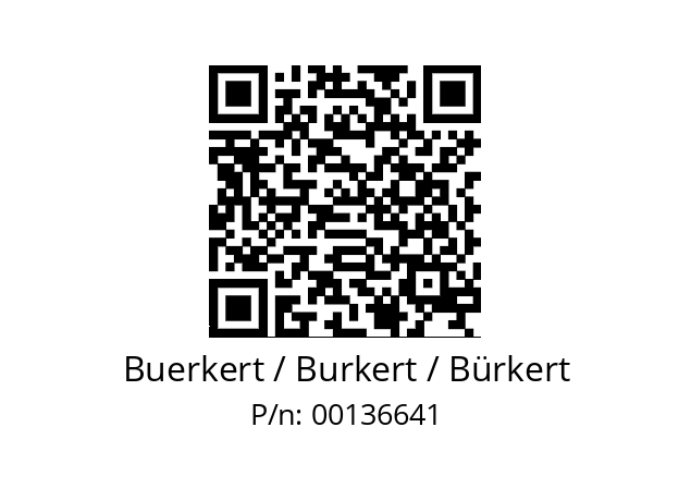   Buerkert / Burkert / Bürkert 00136641