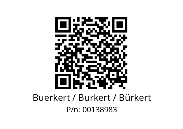   Buerkert / Burkert / Bürkert 00138983