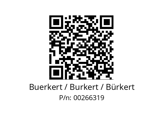   Buerkert / Burkert / Bürkert 00266319