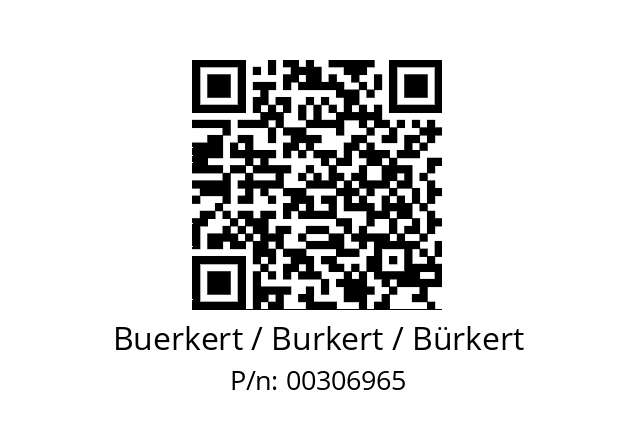   Buerkert / Burkert / Bürkert 00306965