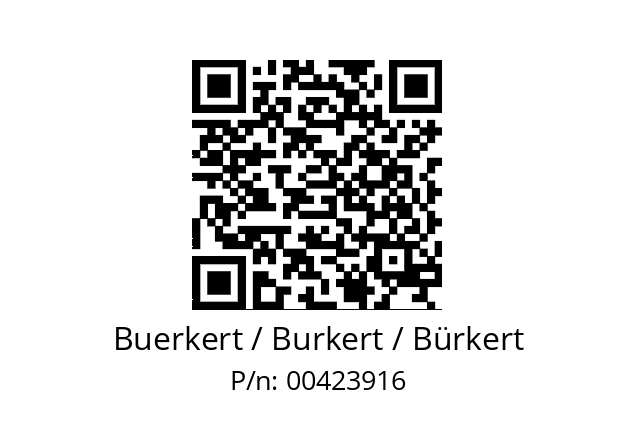   Buerkert / Burkert / Bürkert 00423916