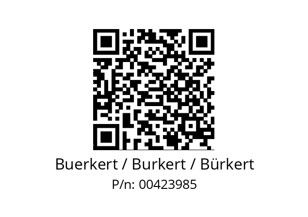   Buerkert / Burkert / Bürkert 00423985