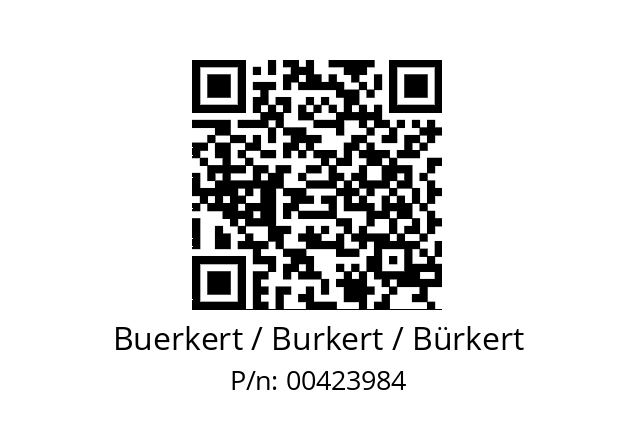   Buerkert / Burkert / Bürkert 00423984