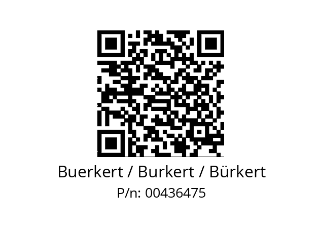   Buerkert / Burkert / Bürkert 00436475