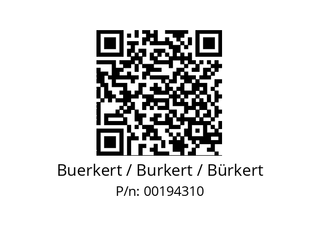   Buerkert / Burkert / Bürkert 00194310