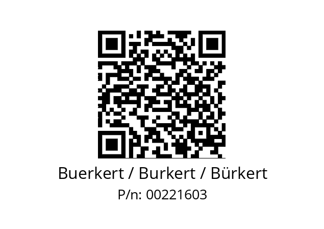   Buerkert / Burkert / Bürkert 00221603