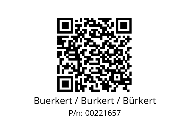   Buerkert / Burkert / Bürkert 00221657