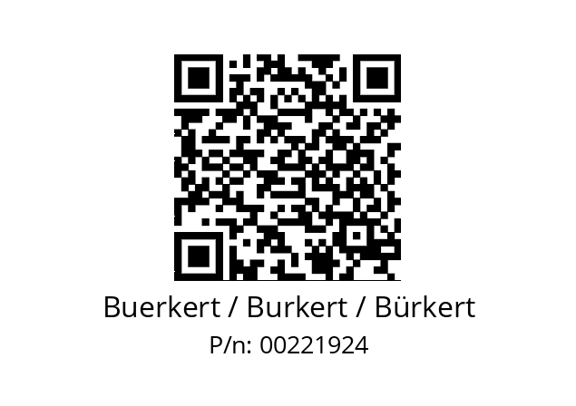   Buerkert / Burkert / Bürkert 00221924