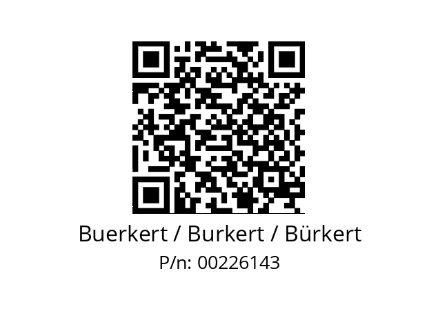   Buerkert / Burkert / Bürkert 00226143