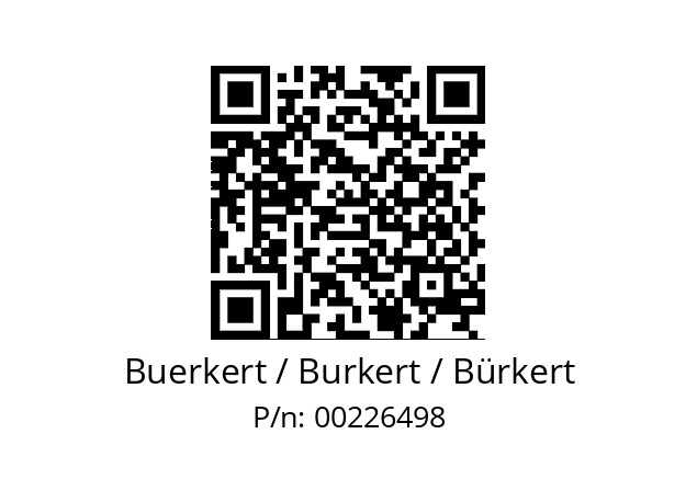   Buerkert / Burkert / Bürkert 00226498